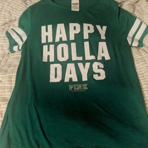 Vs pink Happy Holla Day t-shirt
